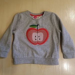 Mini Boden apple sweatshirt 3-4T